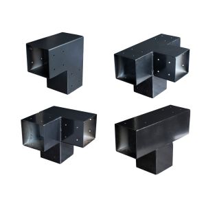 Hoekverbinding zwart - 120x120mm